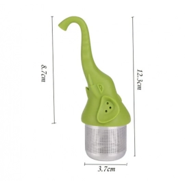 Stainless Steel Creative Elephant Tea Infuser Silicone Coffee Cha Herbal Strainer Kitchen Coffeeware Teaware Sieve For Spice