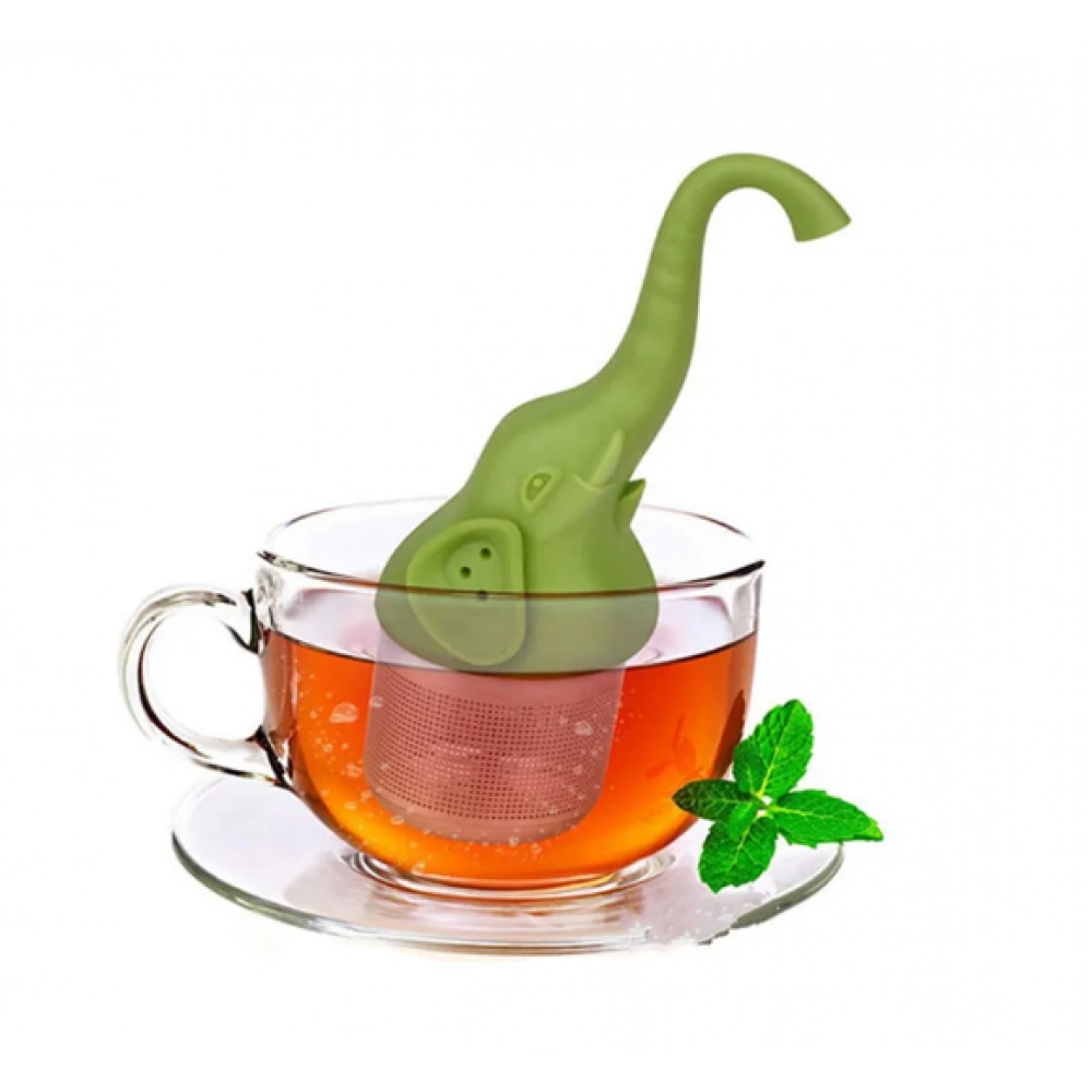 Stainless Steel Creative Elephant Tea Infuser Silicone Coffee Cha Herbal Strainer Kitchen Coffeeware Teaware Sieve For Spice