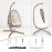 Swing Egg Chair with UV Resistant Cushions 350lbs Capacity, Stand Indoor Outdoor Wicker Rattan Patio Basket Hanging Chair