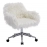 Fluffy Office Desk Chair, Faux Fur Modern Swivel Armchair with Wheels, Soft Comfy Fuzzy Elegant Accent Makeup Vanity Chairs