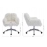 Fluffy Office Desk Chair, Faux Fur Modern Swivel Armchair with Wheels, Soft Comfy Fuzzy Elegant Accent Makeup Vanity Chairs
