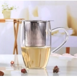Double Handles Tea Infuser With Lid Stainless Steel Fine Mesh Coffee Filter Teapot Cup Hanging Loose Leaf Tea Leak Strainer
